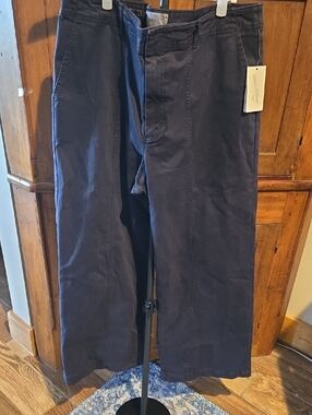JGoods Dark Navy Straight-Leg Trousers